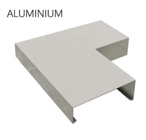 Couvertine d`angle en alu brut pour acrotère - Végétalisation toitures plates Couvertine d`angle en alu brut pour acrotère - Végétalisation toitures plates
