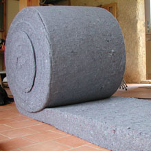 Fibre textile Métisse recyclée en rouleaux 18kg/m3 - Isolation laine et fibres recyclées Fibre textile Métisse recyclée en rouleaux 18kg/m3 - Isolation laine et fibres recyclées