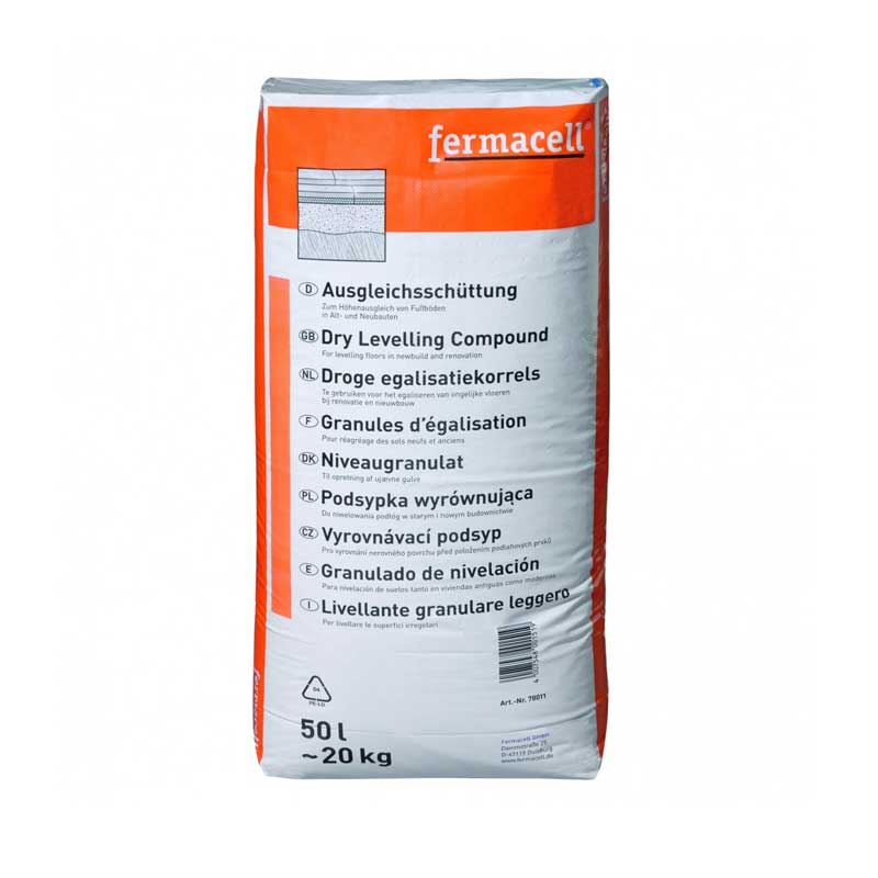 Granulés d`égalisation FERMACELL 50litres - Ragréage sol irrégulier Granulés d`égalisation FERMACELL 50litres - Ragréage sol irrégulier