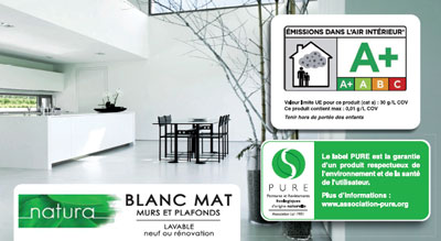 Peinture blanc mat pure ecocert - Peinture naturelle mur et plafond Peinture blanc mat pure ecocert - Peinture naturelle mur et plafond