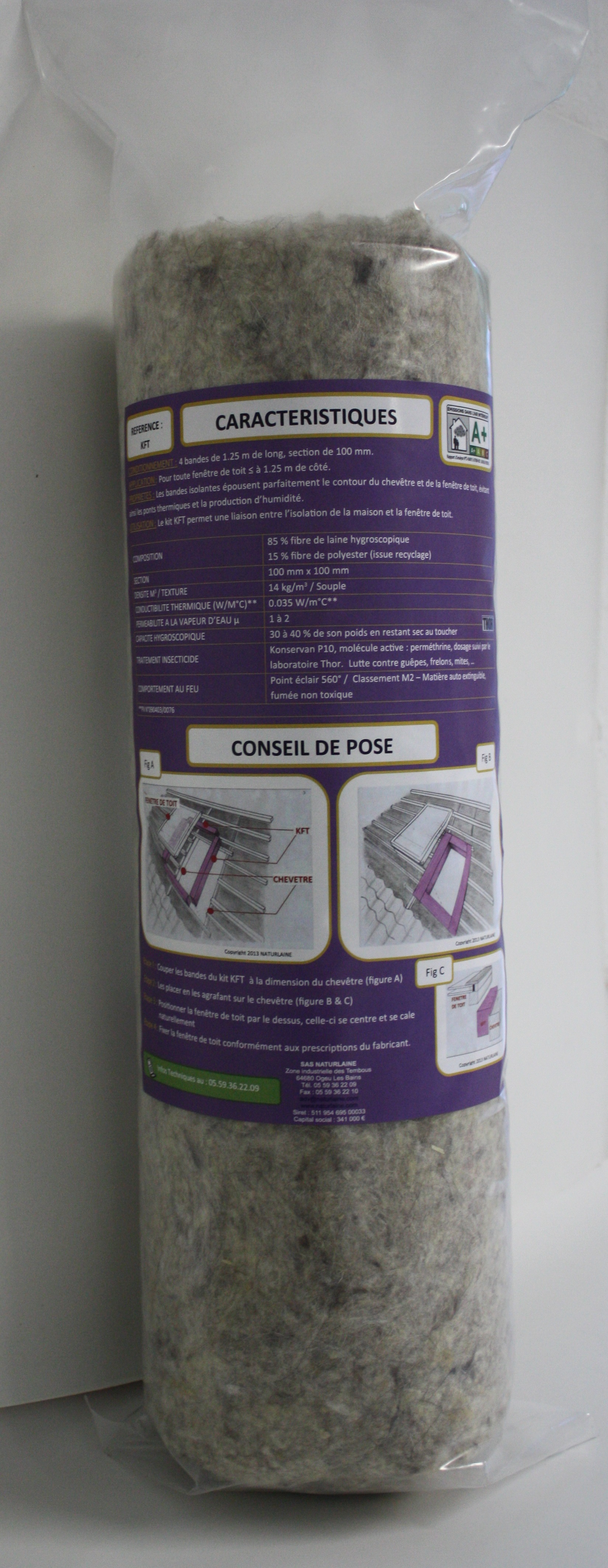Kit isolant fenêtre de toit en laine de mouton - Laine de mouton Kit isolant fenêtre de toit en laine de mouton - Laine de mouton