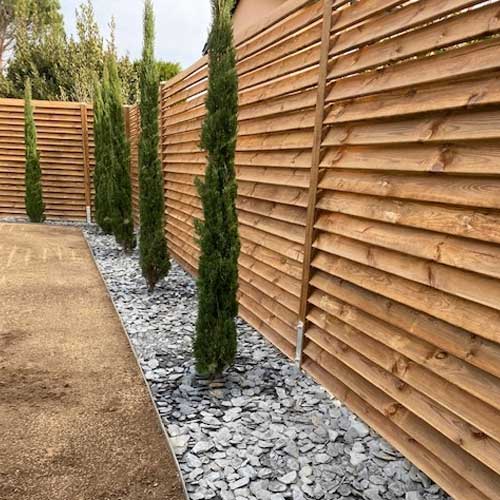 Claustra bois palissade brise vue type persienne acheter au ... Prix lames bois